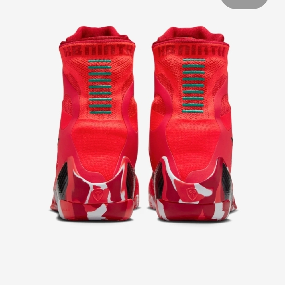 Kobe 9 Elite High Protro Men Size 9 Bright Crimson and Emerald Green 112025 - Picture 2 of 8